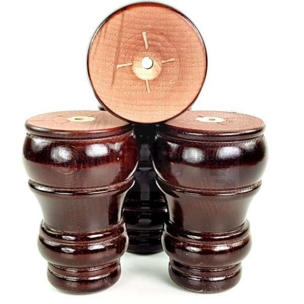 4x TURNED WOOD FURNITURE CHAIR LEGS 125mm High SOFA REPLACEMENT FEET (Pre-Drill) - Image 7