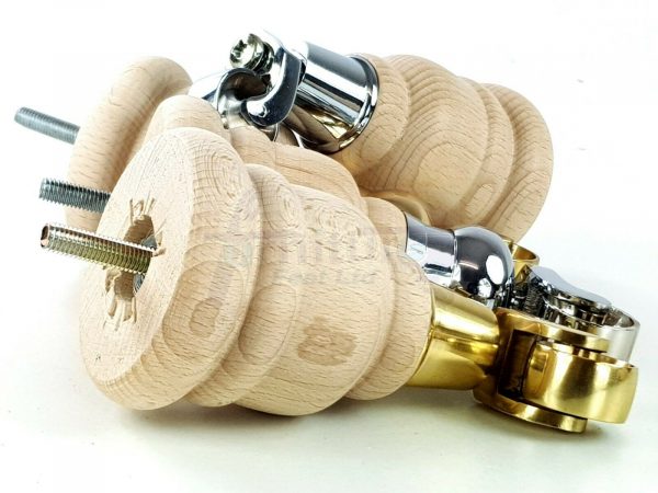 4x TURNED WOODEN CASTOR LEGS 165mm High CHAIR REPLACEMENT FURNITURE FEET M8(8mm) - Image 10