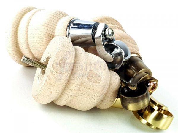 4x TURNED WOODEN CASTOR LEGS 165mm High CHAIR REPLACEMENT FURNITURE FEET M8(8mm) - Image 8