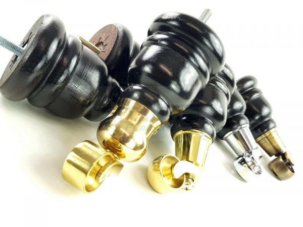 4x TURNED WOODEN CASTOR LEGS 165mm High CHAIR REPLACEMENT FURNITURE FEET M8(8mm) - Image 11