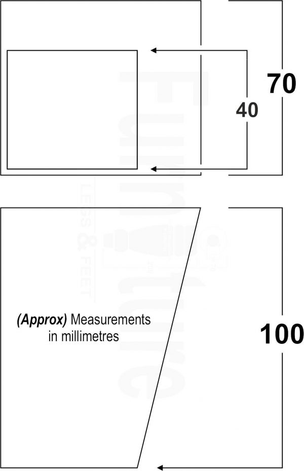 4x Tapered Wood Replacement Furniture Sofa Legs M8 Chair Sofa Settee Feet 100mm - Image 2