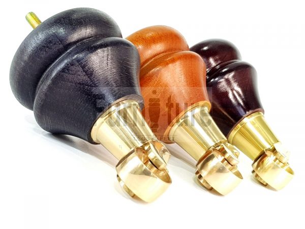 4x Turned Wood Furniture Castor Leg M8 Replacement Feet Chairs Settee Sofa 140mm - Image 5