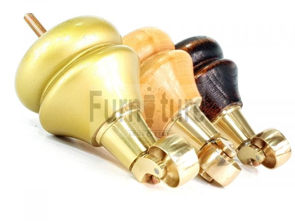 4x Turned Wood Furniture Castor Leg M8 Replacement Feet Chairs Settee Sofa 140mm - Image 7