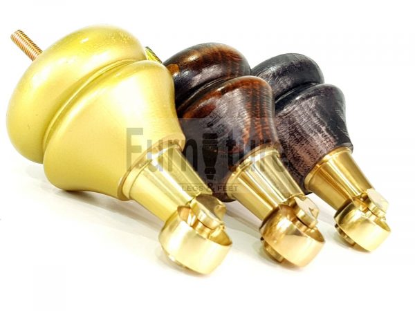 4x Turned Wood Furniture Castor Leg M8 Replacement Feet Chairs Settee Sofa 140mm - Image 8