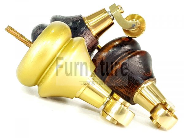 4x Turned Wood Furniture Castor Leg M8 Replacement Feet Chairs Settee Sofa 140mm - Image 9