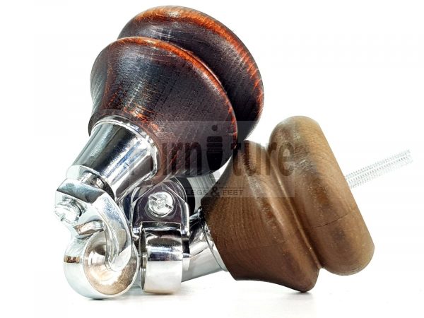 4x Turned Wood Furniture Castor Leg M8 Replacement Feet Chairs Stools Sofa 140mm - Image 10