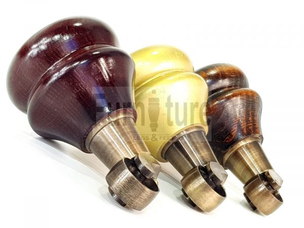 4x Turned Wood Furniture Castor Leg M8 Replacement Feet Chairs Stools Sofa 140mm - Image 7