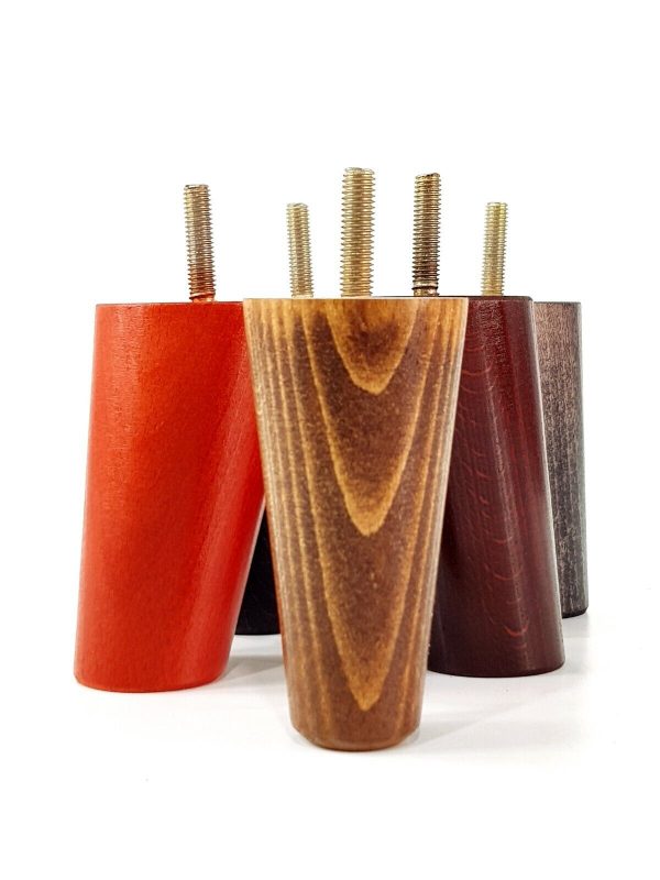4x Turned Wood Furniture Settee Leg M8 Replacement Feet Chairs Stools Sofa 100mm - Image 5
