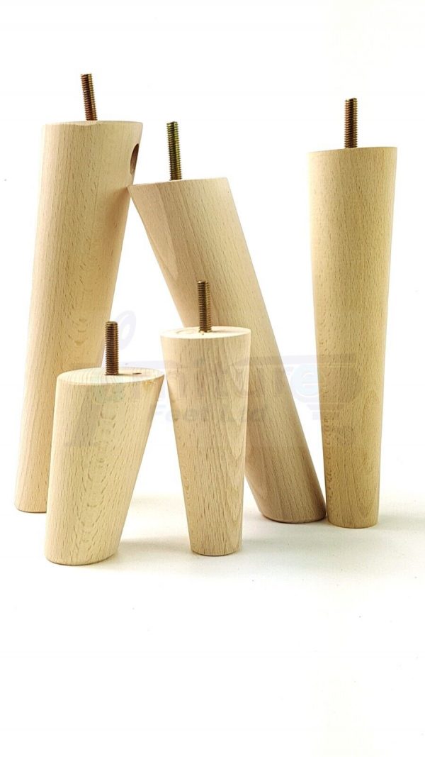 4x Turned Wood Furniture Settee Leg M8 Replacement Feet Chairs Stools Sofa 240mm - Image 11