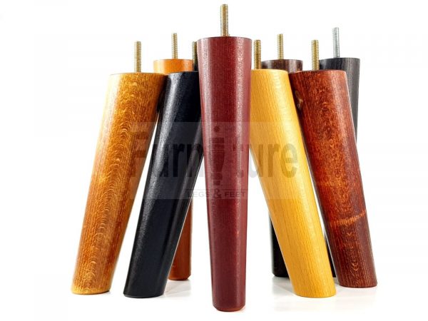 4x Turned Wood Furniture Settee Leg M8 Replacement Feet Chairs Stools Sofa 240mm - Image 3
