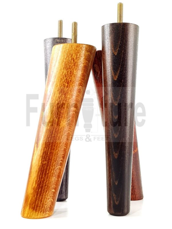 4x Turned Wood Furniture Settee Leg M8 Replacement Feet Chairs Stools Sofa 240mm - Image 7