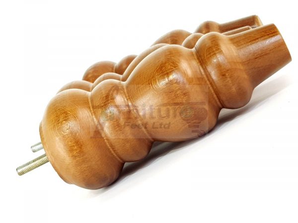 4x Turned Wood Repacement Furniture Leg Brown M8 Sofa Chair Settee Feet 200mm - Image 11