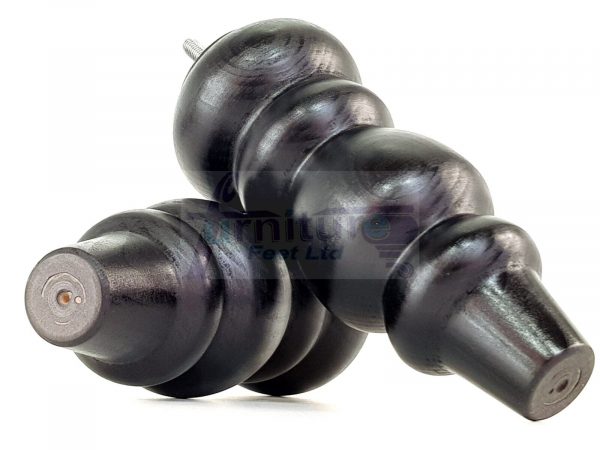 4x Turned Wood Repacement Furniture Legs Black M8 Sofa Chair Settee Feet 200mm - Image 5