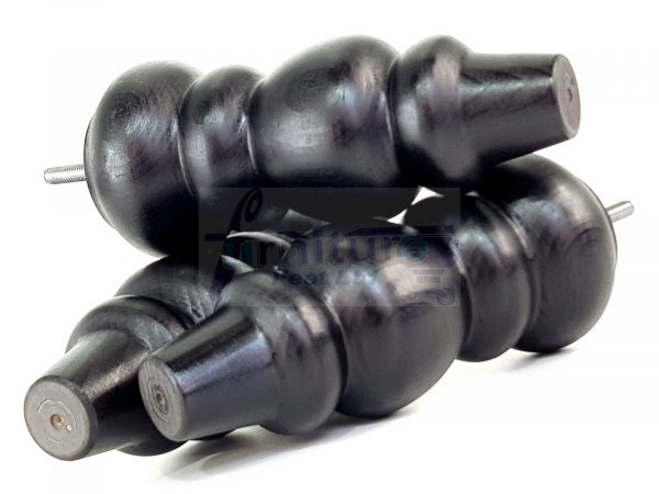 4x Turned Wood Repacement Furniture Legs Black M8 Sofa Chair Settee Feet 200mm - Image 8