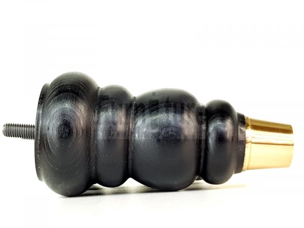 4x Turned Wooden Furniture Leg Brass Slipper Cup Sofa, Chair Feet 160mm High M8 - Image 9