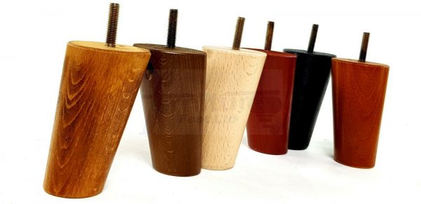 4x WOOD FURNITURE CHAIR LEGS M8(8mm) REPLACEMENT SOFA / SETTEE FEET 100mm HIGH - Image 4