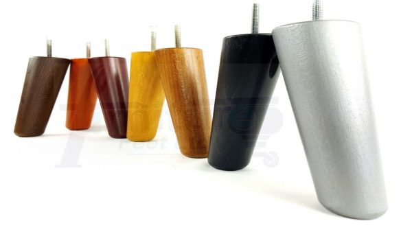 4x WOOD FURNITURE CHAIR LEGS M8(8mm) REPLACEMENT SOFA / SETTEE FEET 135mm HIGH - Image 3