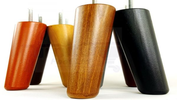 4x WOOD FURNITURE CHAIR LEGS M8(8mm) REPLACEMENT SOFA / SETTEE FEET 135mm HIGH - Image 4