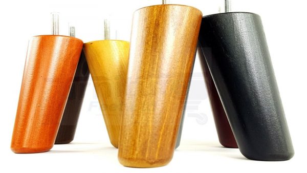 4x WOOD FURNITURE CHAIR LEGS M8(8mm) REPLACEMENT SOFA / SETTEE FEET 135mm HIGH - Image 5