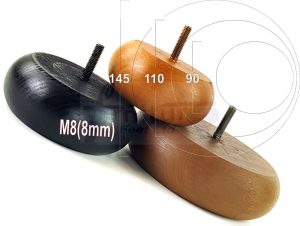 4x WOOD FURNITURE CHAIR LEGS M8(8mm) REPLACEMENT SOFA / SETTEE FEET 40mm HIGH