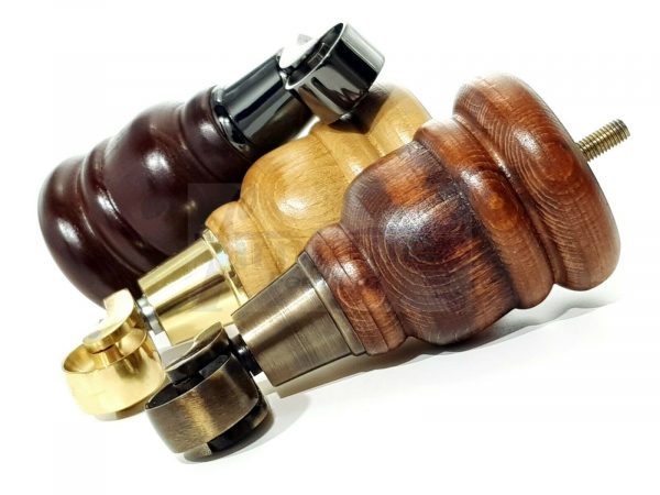 4x WOOD FURNITURE LEGS M8 REPLACEMENT BRASS CAULDRON CASTOR FEET 165mm HIGH - Image 10