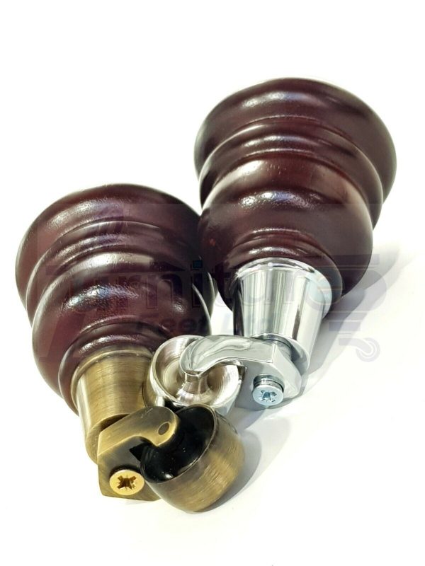 4x WOOD FURNITURE SOFA LEGS M8 REPLACEMENT CHAIR FEET WITH CASTORS 165mm HIGH - Image 11
