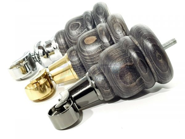 4x WOOD FURNITURE SOFA LEGS M8(8mm) REPLACEMENT CHAIR WITH CASTORS 165mm HIGH - Image 3