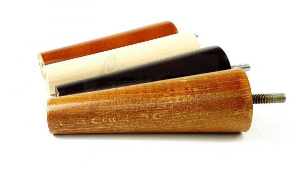 4x WOOD REPLACEMENT FURNITURE CHAIR LEG M8(8mm) TAPERED SETTEE FEET 160mm HIGH - Image 8