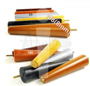 4x WOOD REPLACEMENT FURNITURE CHAIR LEG M8(8mm) TAPERED SETTEE FEET 180mm HIGH