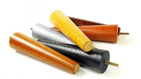 4x WOOD REPLACEMENT FURNITURE CHAIR LEG M8(8mm) TAPERED SETTEE FEET 180mm HIGH - Image 7
