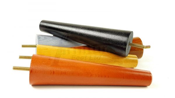 4x WOOD REPLACEMENT FURNITURE CHAIR LEG M8(8mm) TAPERED SETTEE FEET 180mm HIGH - Image 8