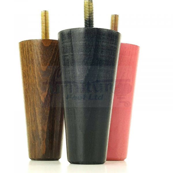 4x WOOD REPLACEMENT FURNITURE CHAIR LEGS M10(10mm) SOFA - SETTEE FEET 100mm HIGH - Image 10