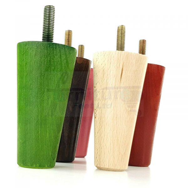 4x WOOD REPLACEMENT FURNITURE CHAIR LEGS M10(10mm) SOFA - SETTEE FEET 100mm HIGH - Image 5