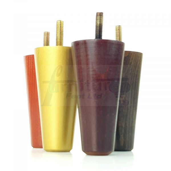 4x WOOD REPLACEMENT FURNITURE CHAIR LEGS M10(10mm) SOFA - SETTEE FEET 100mm HIGH - Image 7