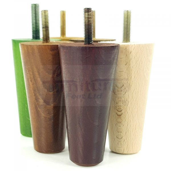 4x WOOD REPLACEMENT FURNITURE CHAIR LEGS M10(10mm) SOFA - SETTEE FEET 100mm HIGH - Image 8