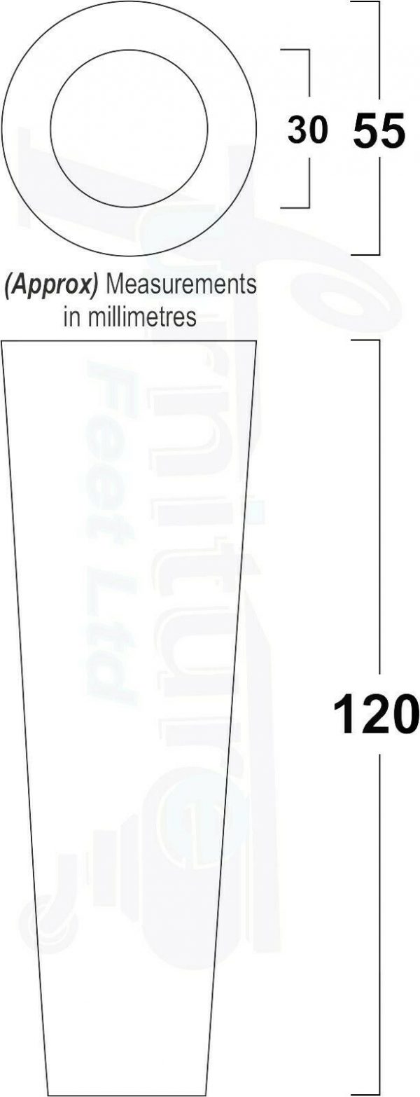 4x WOOD REPLACEMENT FURNITURE CHAIR LEGS M10(10mm) SOFA - SETTEE FEET 120mm HIGH - Image 2