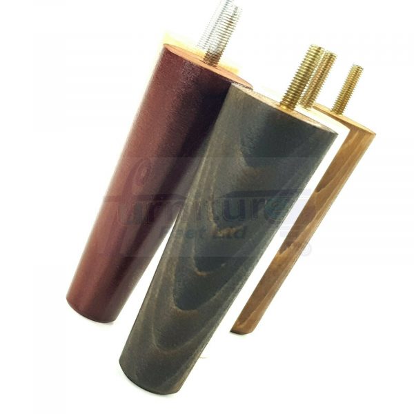 4x WOOD REPLACEMENT FURNITURE CHAIR LEGS M10(10mm) SOFA - SETTEE FEET 120mm HIGH - Image 3