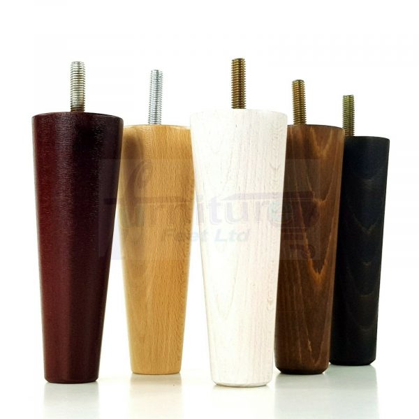 4x WOOD REPLACEMENT FURNITURE CHAIR LEGS M10(10mm) SOFA - SETTEE FEET 120mm HIGH - Image 4