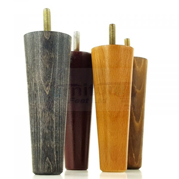 4x WOOD REPLACEMENT FURNITURE CHAIR LEGS M10(10mm) SOFA - SETTEE FEET 120mm HIGH - Image 7