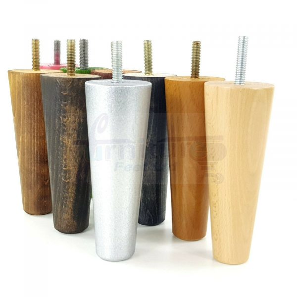 4x WOOD REPLACEMENT FURNITURE CHAIR LEGS M10(10mm) SOFA - SETTEE FEET 120mm HIGH - Image 8