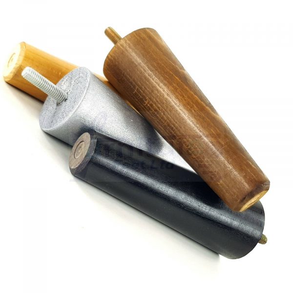 4x WOOD REPLACEMENT FURNITURE CHAIR LEGS M10(10mm) SOFA - SETTEE FEET 135mm HIGH - Image 10