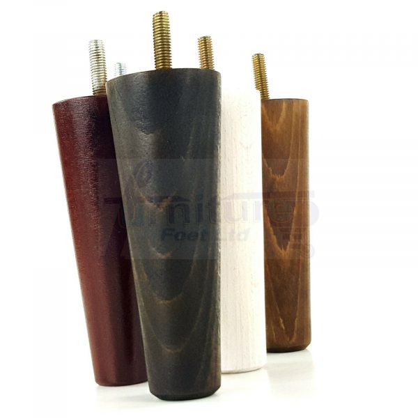 4x WOOD REPLACEMENT FURNITURE CHAIR LEGS M10(10mm) SOFA - SETTEE FEET 135mm HIGH - Image 3