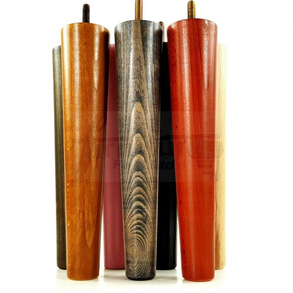4x WOOD REPLACEMENT FURNITURE CHAIR LEGS M10(10mm) SOFA - SETTEE FEET 220mm HIGH - Image 5