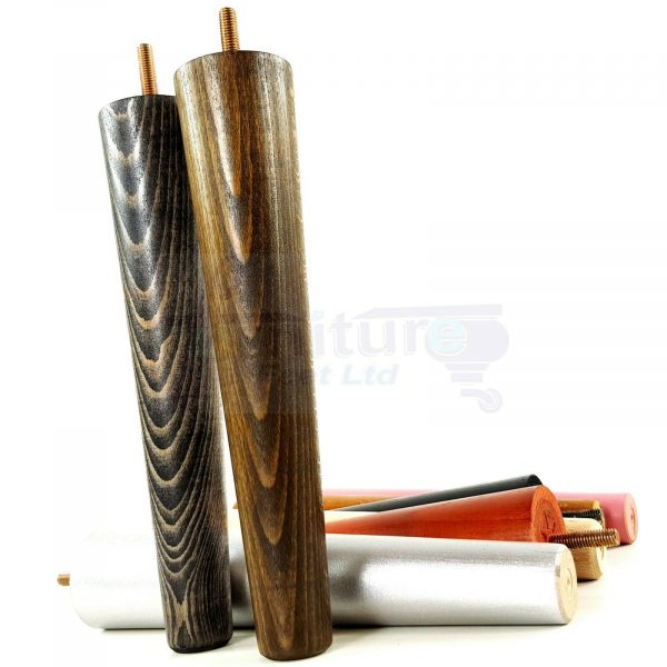 4x WOOD REPLACEMENT FURNITURE CHAIR LEGS M10(10mm) SOFA - SETTEE FEET 220mm HIGH - Image 9