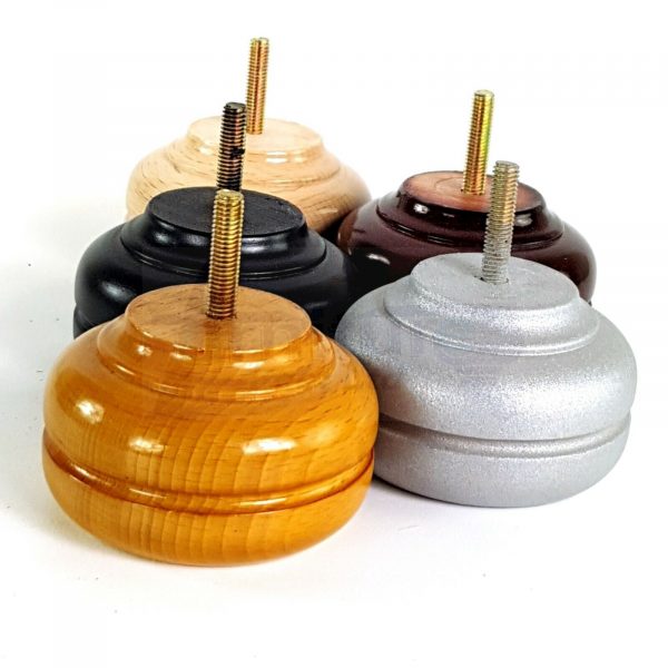 4x WOOD REPLACEMENT FURNITURE CHAIR LEGS M10(10mm) SOFA - SETTEE FEET 55mm HIGH - Image 3