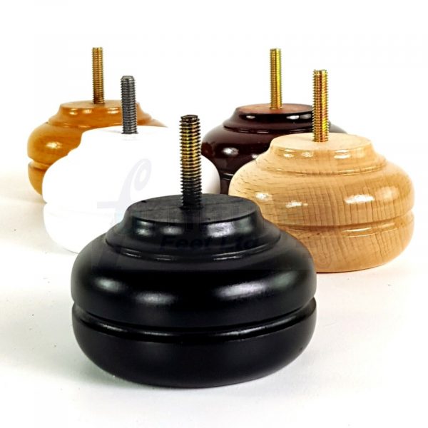 4x WOOD REPLACEMENT FURNITURE CHAIR LEGS M10(10mm) SOFA - SETTEE FEET 55mm HIGH - Image 6