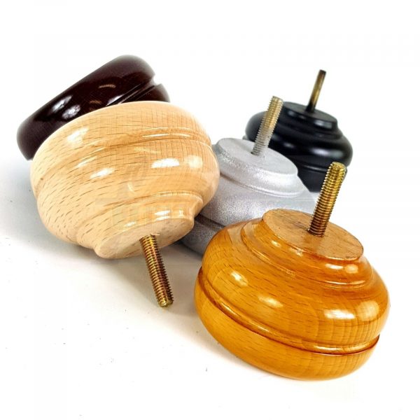 4x WOOD REPLACEMENT FURNITURE CHAIR LEGS M10(10mm) SOFA - SETTEE FEET 55mm HIGH - Image 9