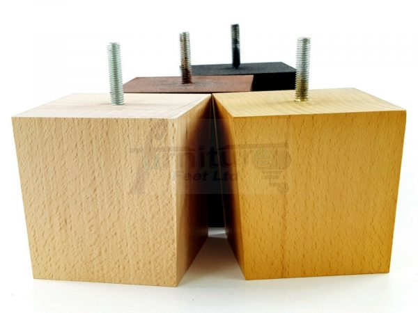 4x WOOD REPLACEMENT FURNITURE CHAIR LEGS M10(10mm) SOFA - SETTEE FEET 90mm HIGH - Image 4