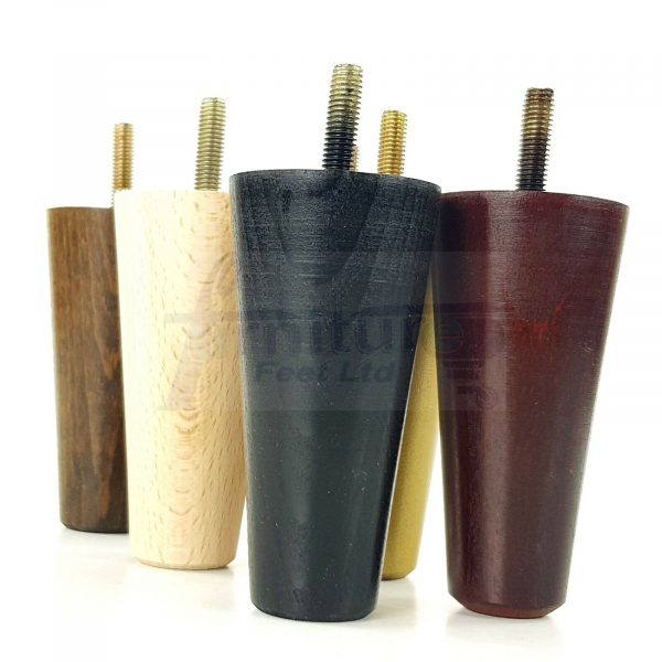 4x WOOD REPLACEMENT FURNITURE CHAIR LEGS M8(8mm) SOFA - SETTEE FEET 100mm HIGH - Image 3