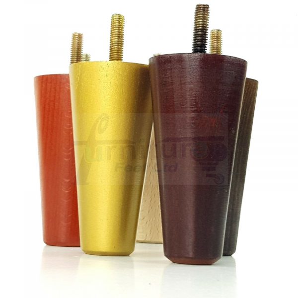 4x WOOD REPLACEMENT FURNITURE CHAIR LEGS M8(8mm) SOFA - SETTEE FEET 100mm HIGH - Image 4
